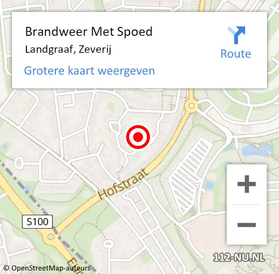 Locatie op kaart van de 112 melding: Brandweer Met Spoed Naar Landgraaf, Zeverij op 2 augustus 2018 01:51