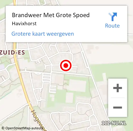 Locatie op kaart van de 112 melding: Brandweer Met Grote Spoed Naar Havixhorst op 2 augustus 2018 03:23