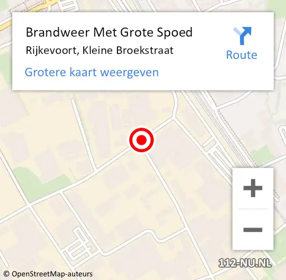 Locatie op kaart van de 112 melding: Brandweer Met Grote Spoed Naar Rijkevoort, Kleine Broekstraat op 2 augustus 2018 21:43