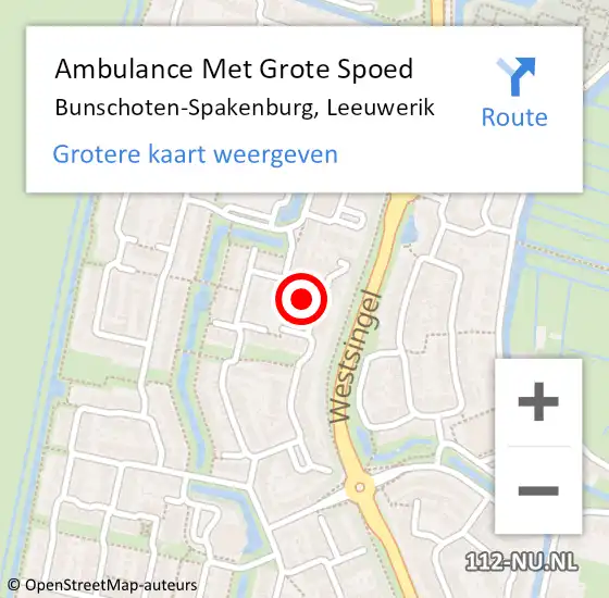 Locatie op kaart van de 112 melding: Ambulance Met Grote Spoed Naar Bunschoten-Spakenburg, Leeuwerik op 2 augustus 2018 22:08