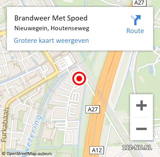 Locatie op kaart van de 112 melding: Brandweer Met Spoed Naar Nieuwegein, Houtenseweg op 3 augustus 2018 01:57