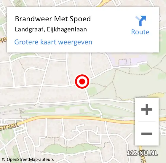 Locatie op kaart van de 112 melding: Brandweer Met Spoed Naar Landgraaf, Eijkhagenlaan op 3 augustus 2018 12:31