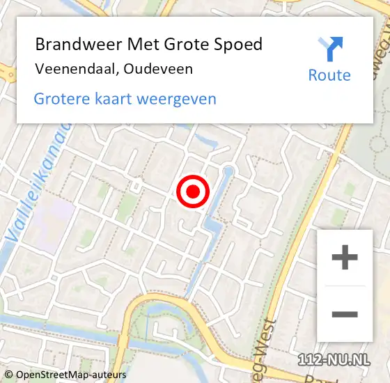 Locatie op kaart van de 112 melding: Brandweer Met Grote Spoed Naar Veenendaal, Oudeveen op 3 augustus 2018 17:11