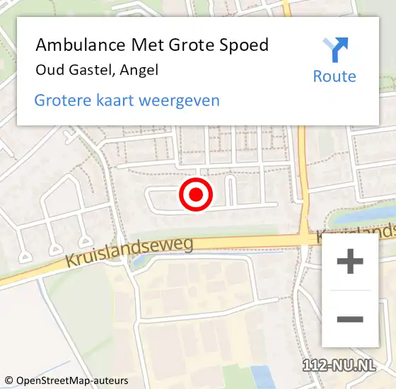 Locatie op kaart van de 112 melding: Ambulance Met Grote Spoed Naar Oud Gastel, Angel op 4 augustus 2018 00:51