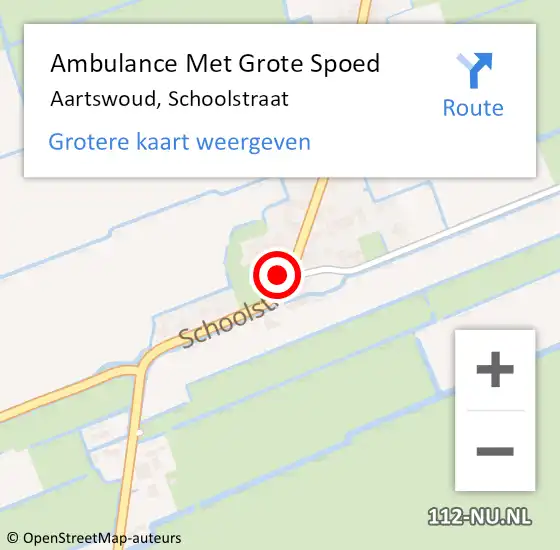 Locatie op kaart van de 112 melding: Ambulance Met Grote Spoed Naar Aartswoud, Schoolstraat op 5 maart 2014 02:11