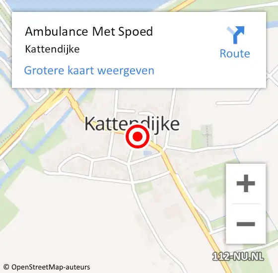 Locatie op kaart van de 112 melding: Ambulance Met Spoed Naar Kattendijke op 4 augustus 2018 11:08