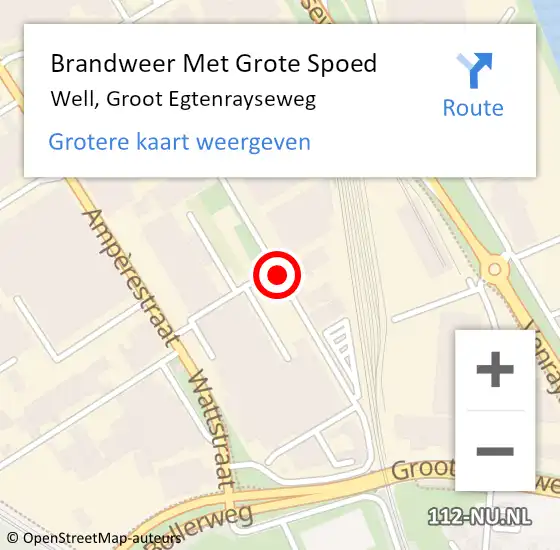 Locatie op kaart van de 112 melding: Brandweer Met Grote Spoed Naar Lomm, Groot Egtenrayseweg op 4 augustus 2018 17:28