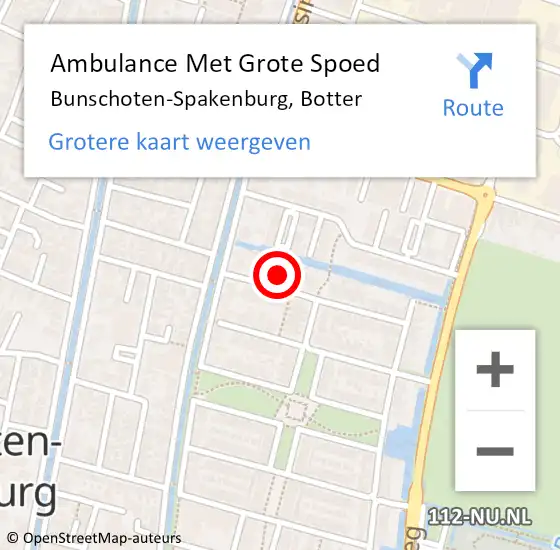 Locatie op kaart van de 112 melding: Ambulance Met Grote Spoed Naar Bunschoten-Spakenburg, Botter op 5 augustus 2018 07:33