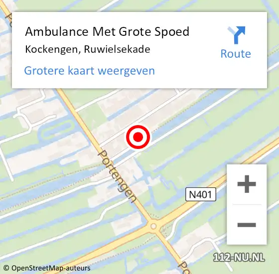 Locatie op kaart van de 112 melding: Ambulance Met Grote Spoed Naar Kockengen, Ruwielsekade op 5 augustus 2018 10:19