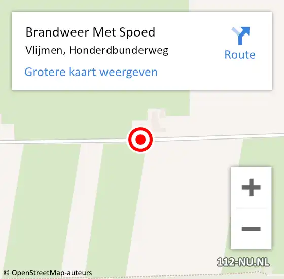 Locatie op kaart van de 112 melding: Brandweer Met Spoed Naar Vlijmen, Honderdbunderweg op 5 augustus 2018 19:54