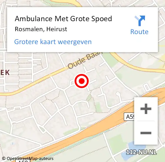 Locatie op kaart van de 112 melding: Ambulance Met Grote Spoed Naar Rosmalen, Heirust op 6 augustus 2018 13:09