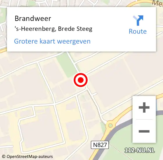 Locatie op kaart van de 112 melding: Brandweer 's-Heerenberg, Brede Steeg op 5 maart 2014 10:17