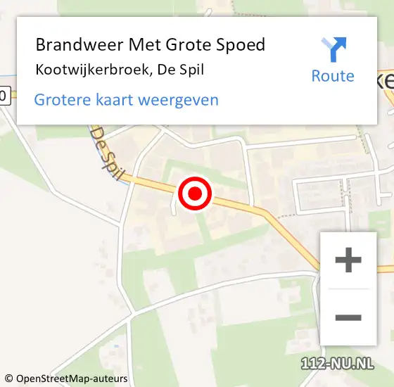 Locatie op kaart van de 112 melding: Brandweer Met Grote Spoed Naar Kootwijkerbroek, De Spil op 7 augustus 2018 20:17