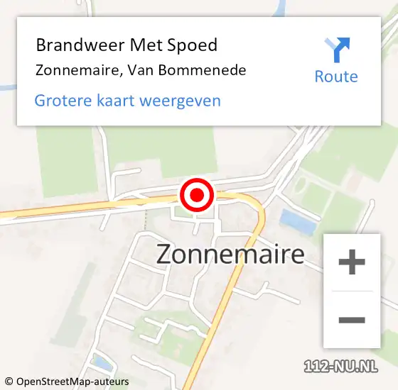 Locatie op kaart van de 112 melding: Brandweer Met Spoed Naar Zonnemaire, Van Bommenede op 8 augustus 2018 00:31