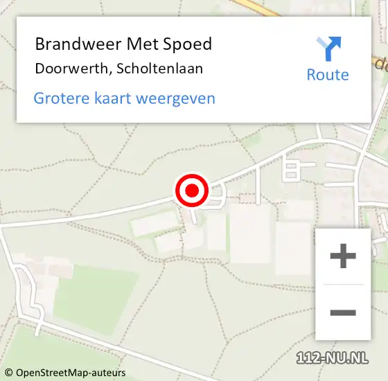 Locatie op kaart van de 112 melding: Brandweer Met Spoed Naar Doorwerth, Scholtenlaan op 8 augustus 2018 00:38