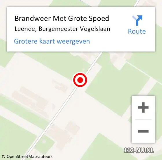 Locatie op kaart van de 112 melding: Brandweer Met Grote Spoed Naar Leende, Burgemeester Vogelslaan op 8 augustus 2018 01:12