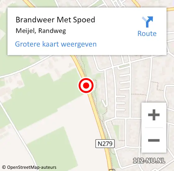 Locatie op kaart van de 112 melding: Brandweer Met Spoed Naar Meijel, Randweg op 8 augustus 2018 02:52