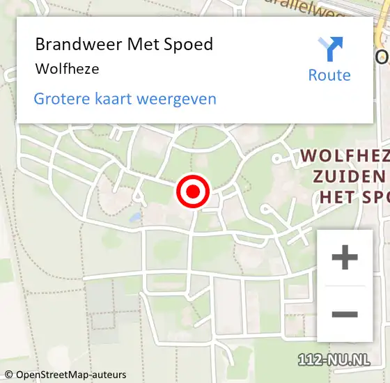 Locatie op kaart van de 112 melding: Brandweer Met Spoed Naar Wolfheze op 8 augustus 2018 10:29