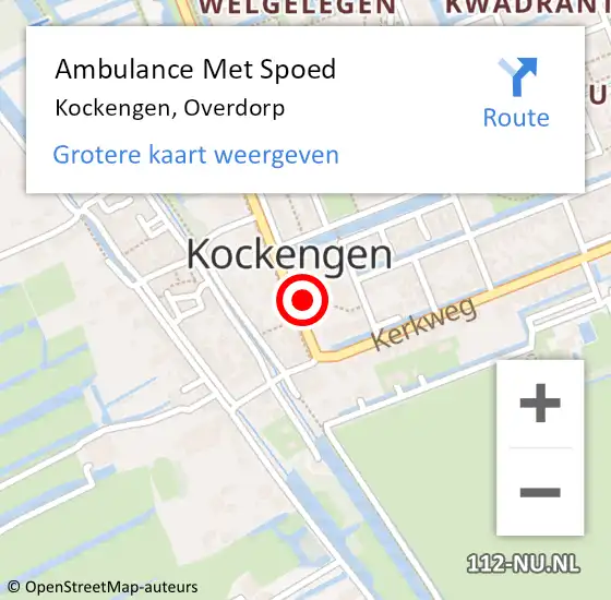 Locatie op kaart van de 112 melding: Ambulance Met Spoed Naar Kockengen, Overdorp op 8 augustus 2018 12:53