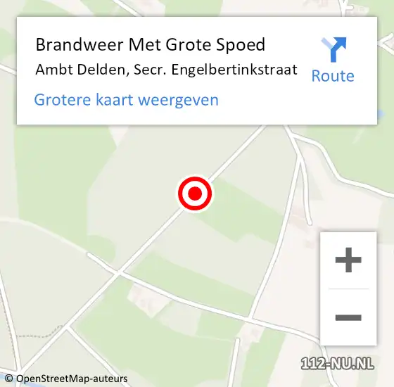 Locatie op kaart van de 112 melding: Brandweer Met Grote Spoed Naar Ambt Delden, Secr. Engelbertinkstraat op 8 augustus 2018 12:53