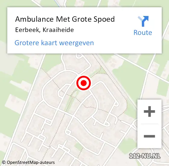 Locatie op kaart van de 112 melding: Ambulance Met Grote Spoed Naar Eerbeek, Kraaiheide op 10 augustus 2018 03:19