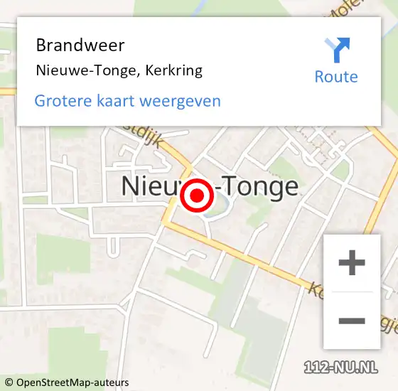 Locatie op kaart van de 112 melding: Brandweer Nieuwe-Tonge, Kerkring op 10 augustus 2018 17:58