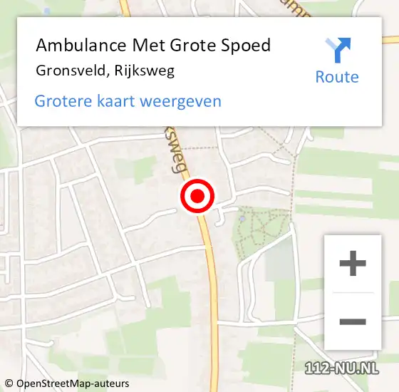 Locatie op kaart van de 112 melding: Ambulance Met Grote Spoed Naar Gronsveld, Rijksweg op 5 maart 2014 17:21