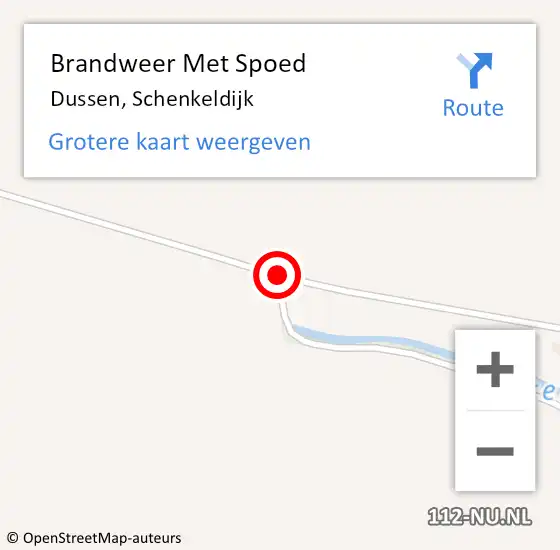 Locatie op kaart van de 112 melding: Brandweer Met Spoed Naar Dussen, Schenkeldijk op 12 augustus 2018 11:45