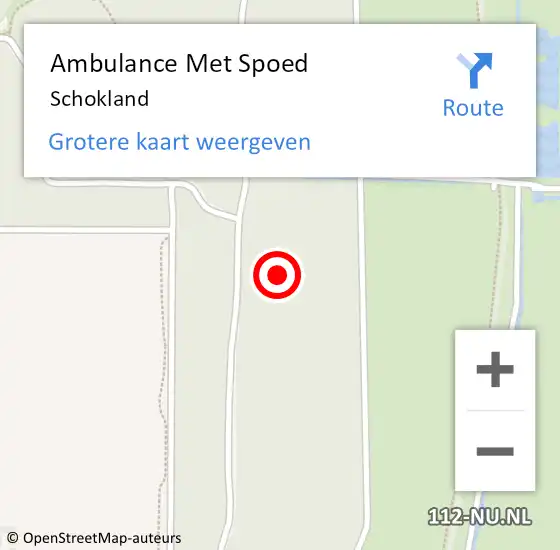 Locatie op kaart van de 112 melding: Ambulance Met Spoed Naar Schokland op 12 augustus 2018 12:28