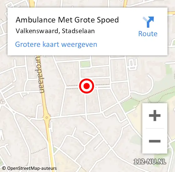 Locatie op kaart van de 112 melding: Ambulance Met Grote Spoed Naar Valkenswaard, Stadselaan op 12 augustus 2018 19:41