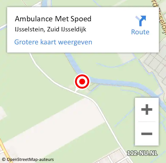 Locatie op kaart van de 112 melding: Ambulance Met Spoed Naar IJsselstein, Zuid IJsseldijk op 13 augustus 2018 09:54
