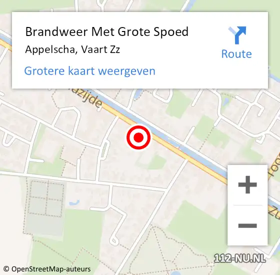 Locatie op kaart van de 112 melding: Brandweer Met Grote Spoed Naar Appelscha, Vaart Zz op 5 maart 2014 22:33