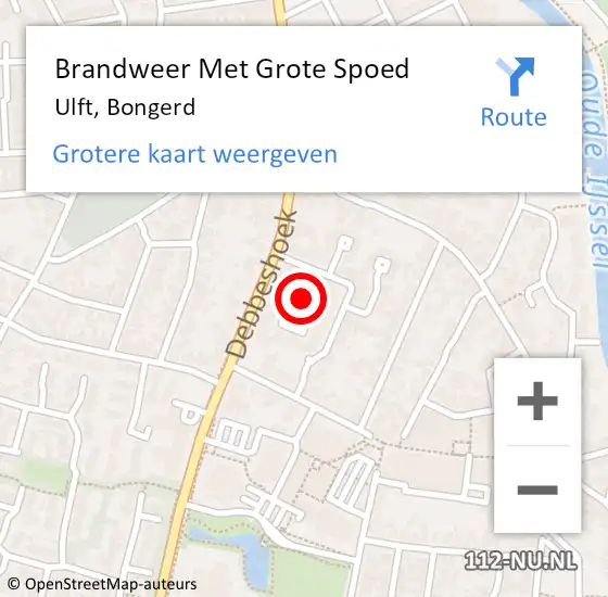 Locatie op kaart van de 112 melding: Brandweer Met Grote Spoed Naar Ulft, Bongerd op 16 augustus 2018 09:47