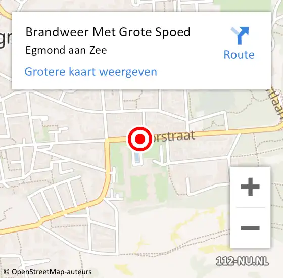 Locatie op kaart van de 112 melding: Brandweer Met Grote Spoed Naar Egmond aan Zee op 16 augustus 2018 16:01