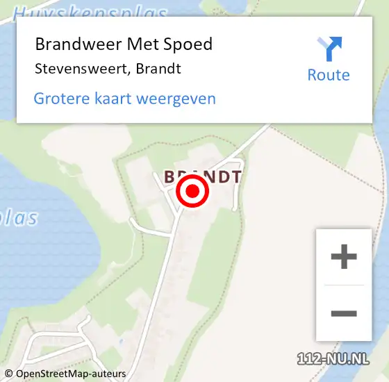 Locatie op kaart van de 112 melding: Brandweer Met Spoed Naar Stevensweert, Brandt op 17 augustus 2018 09:41