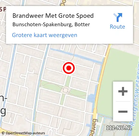 Locatie op kaart van de 112 melding: Brandweer Met Grote Spoed Naar Bunschoten-Spakenburg, Botter op 17 augustus 2018 12:16