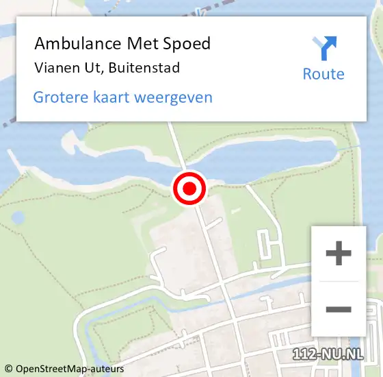 Locatie op kaart van de 112 melding: Ambulance Met Spoed Naar Vianen Ut, Buitenstad op 17 augustus 2018 13:38