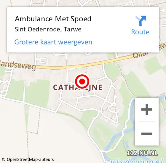 Locatie op kaart van de 112 melding: Ambulance Met Spoed Naar Sint Oedenrode, Tarwe op 17 augustus 2018 18:52