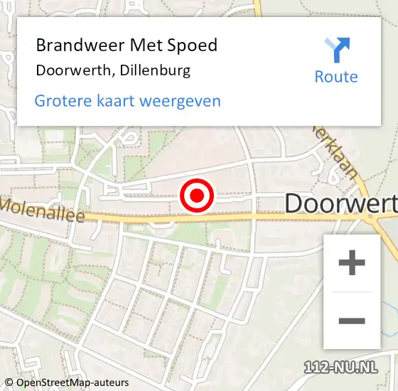 Locatie op kaart van de 112 melding: Brandweer Met Spoed Naar Doorwerth, Dillenburg op 17 augustus 2018 20:12