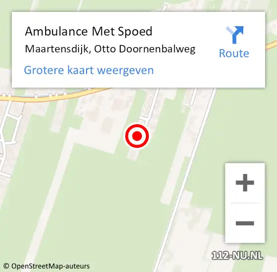 Locatie op kaart van de 112 melding: Ambulance Met Spoed Naar Maartensdijk, Otto Doornenbalweg op 18 augustus 2018 09:06