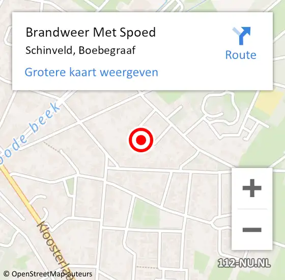 Locatie op kaart van de 112 melding: Brandweer Met Spoed Naar Schinveld, Boebegraaf op 18 augustus 2018 15:42