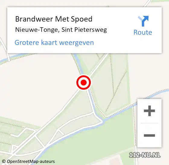 Locatie op kaart van de 112 melding: Brandweer Met Spoed Naar Nieuwe-Tonge, Sint Pietersweg op 19 augustus 2018 05:44