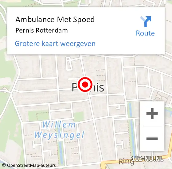Locatie op kaart van de 112 melding: Ambulance Met Spoed Naar Pernis Rotterdam op 20 augustus 2018 16:45
