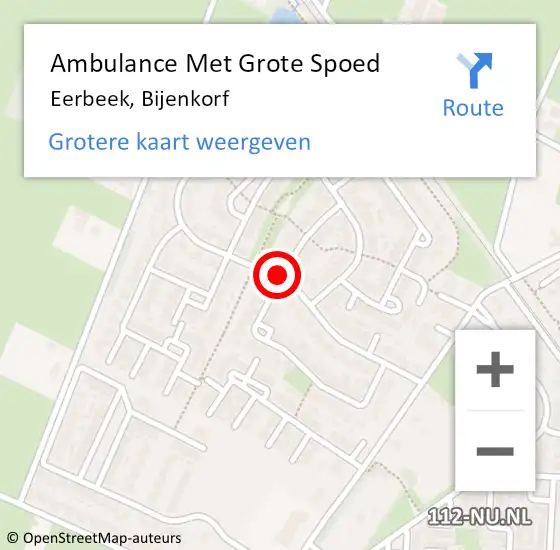 Locatie op kaart van de 112 melding: Ambulance Met Grote Spoed Naar Eerbeek, Bijenkorf op 21 augustus 2018 01:26