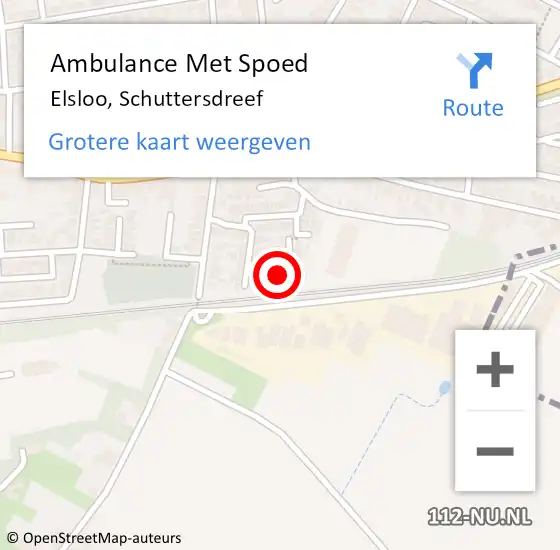 Locatie op kaart van de 112 melding: Ambulance Met Spoed Naar Elsloo, Schuttersdreef op 6 maart 2014 16:08