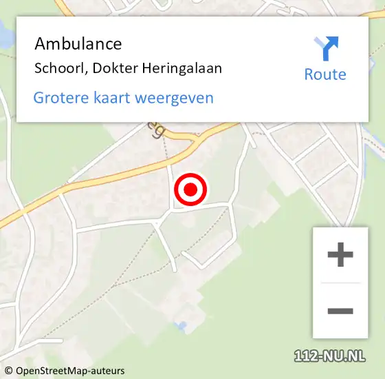 Locatie op kaart van de 112 melding: Ambulance Schoorl, Dokter Heringalaan op 21 augustus 2018 23:44