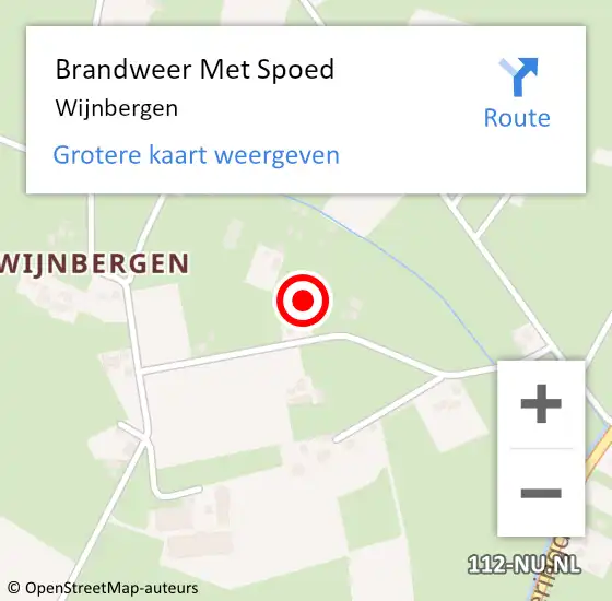 Locatie op kaart van de 112 melding: Brandweer Met Spoed Naar Wijnbergen op 22 augustus 2018 15:11