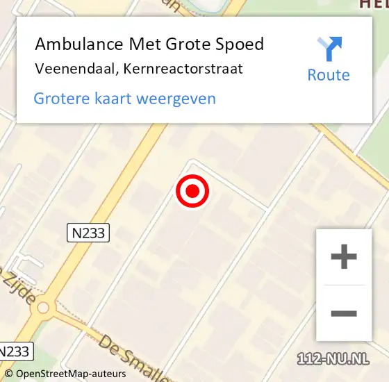 Locatie op kaart van de 112 melding: Ambulance Met Grote Spoed Naar Veenendaal, Kernreactorstraat op 22 augustus 2018 17:01