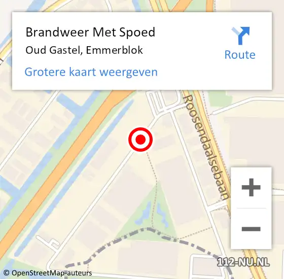 Locatie op kaart van de 112 melding: Brandweer Met Spoed Naar Oud Gastel, Emmerblok op 22 augustus 2018 18:04