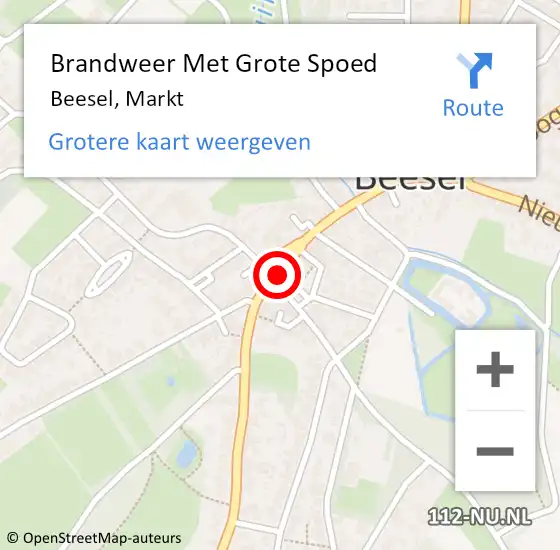 Locatie op kaart van de 112 melding: Brandweer Met Grote Spoed Naar Beesel, Markt op 23 augustus 2018 01:29